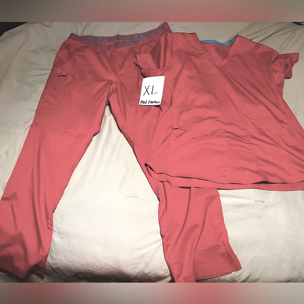 Hot Pink XL Med Couture scrub set
